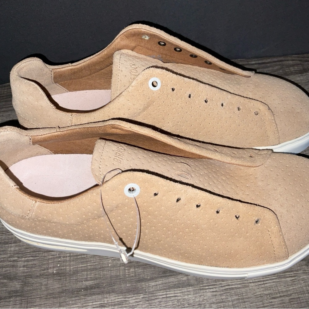 BIRKENSTOCK BEND LOW PERFORATED SUEDE LEATHER SNEAKERS 42 US 11 NEW NO SHOELACES - Picture 11 of 16
